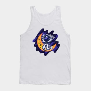 Graduated astronaut - all over the moon Tank Top